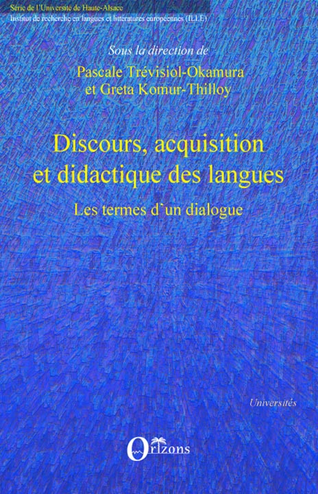 Discours, acquisition et didactique des langues