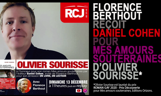 Daniel Cohen chez Florence Berthout pour « Mes amours souterraines » d’Olivier Sourisse